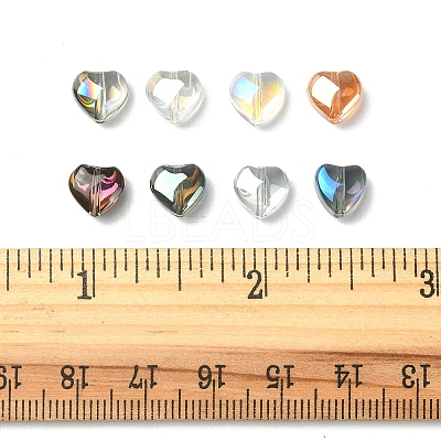 80Pcs 8 Style Transparent Electroplate Glass Beads Strands EGLA-FS0001-35-1