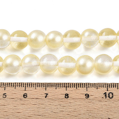 Baking Paint Transparent Glass Beads Strands DGLA-N011-10mm-02-1