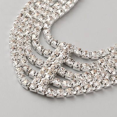 Iron with Rhinestone Elastic Headband OHAR-WH0034-26B-1