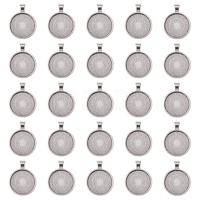 Alloy Pendant Cabochon Settings PALLOY-YW0001-69AS-1