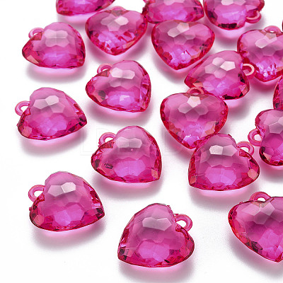 Transparent Acrylic Pendants X-TACR-T024-03B-906-1