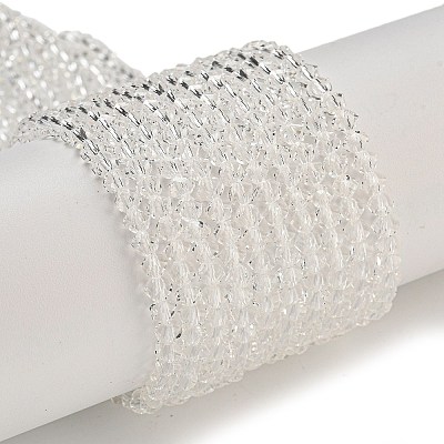 Electroplate Glass Beads Strands GLAA-Q105-04Z-1