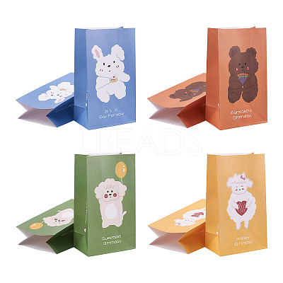 12Pcs 6 Style Rectangle Paper Bags CARB-MB0001-05-1