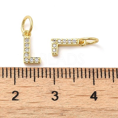 Brass Micro Pave Cubic Zirconia Pendants KK-M273-02G-L-1