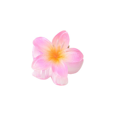 Flower Shape Plastic Claw Hair Clips PW-WG52864-11-1