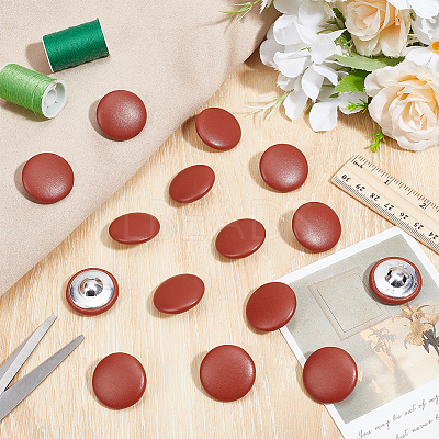 30Pcs Imitation Leather Snap Bottons BUTT-NB0001-90F-1