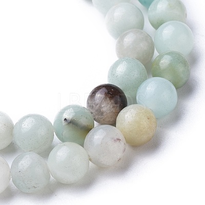 Natural Flower Amazonite Beads Strands G-D608-6mm-1
