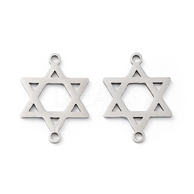 Non-Tarnish 201 Stainless Steel Connector Charms STAS-A090-23P-1