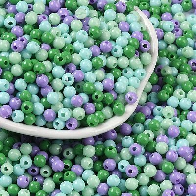 Opaque Acrylic Beads OACR-H118-07B-06-1