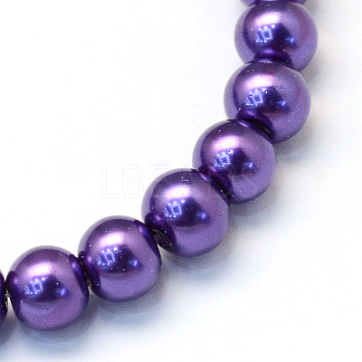 Baking Paint Glass Pearl Bead Strands HY-Q003-3mm-76-1