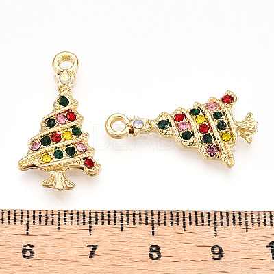 Alloy Colorful Rhinestone Pendants PALLOY-Q441-033-RS-1