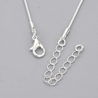 Brass Square Snake Chain Necklace Making X-MAK-T006-10A-S-1