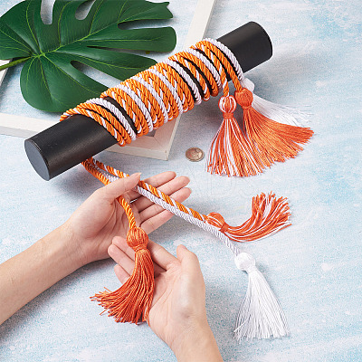 6Pcs 3 Style Polyester Tassel Big Pendant Decorations FIND-TA0001-50-1