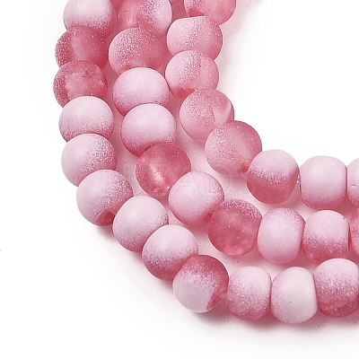 Frosted Crackle Glass Beads X1-GLAA-U001-4mm-M13-1