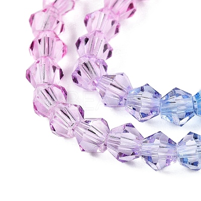 Gradient Color Baking Paint Glass Bead Strands X-DGLA-A039-T2mm-A06-1