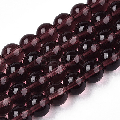 Transparent Glass Beads Strands GLAA-T032-T8mm-19-1