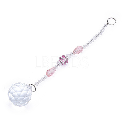 Faceted Crystal Glass Ball Chandelier Suncatchers Prisms AJEW-G025-A01-1