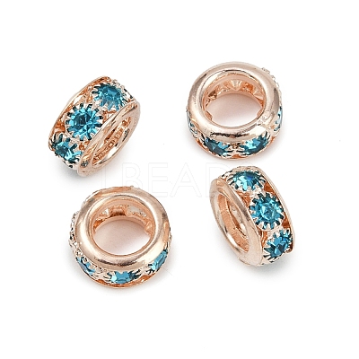 Brass Rhinestone Beads KK-U071-02C-03LG-1