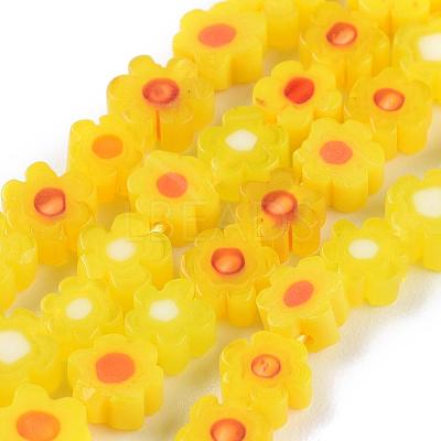 Handmade Millefiori Glass Bead Strands LAMP-J035-6mm-06-1