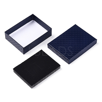 Rhombus Textured Cardboard Jewelry Boxes CBOX-T006-01H-1