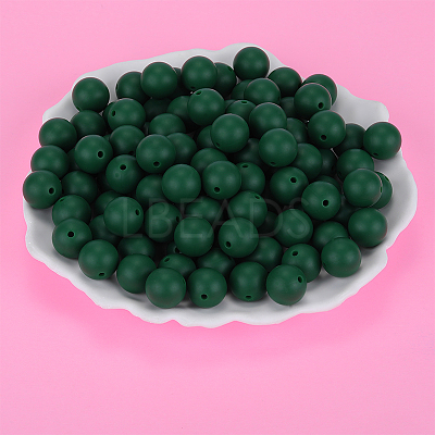 Round Silicone Focal Beads SI-JX0046A-127-1
