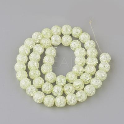 Synthetic Crackle Quartz Beads Strands GLAA-S134-6mm-08-1