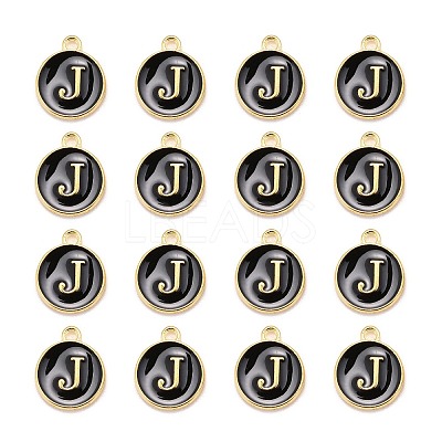 Golden Plated Alloy Charms LS-ENAM-S118-02J-1
