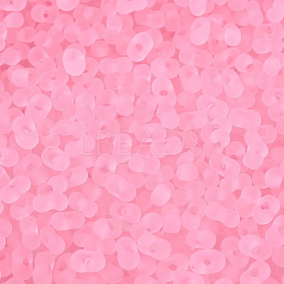 FGB Frosted Transparent Glass Seed Beads SEED-N013-06A-05-1