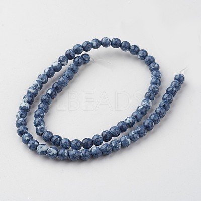 Natural Ocean White Jade Bead Strands G-G916-6mm-05-1