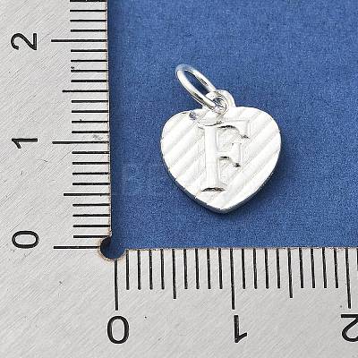 925 Sterling Silver Heart with Capital Letter Charms STER-S009-13F-S-1