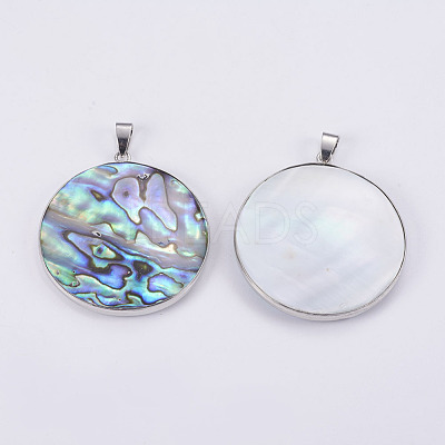 Abalone Shell/Paua Shell Pendants SSHEL-L008-23P-1