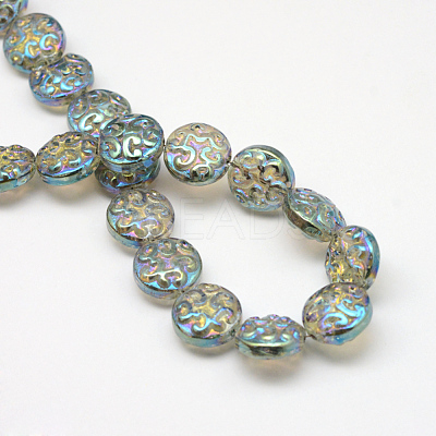 Electroplate Glass Beads Strands X-EGLA-Q063-04-1