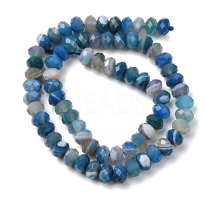 Natural Banded Agate/Striped Agate Beads Strands G-E605-A02-02B-1