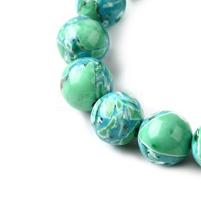 Dyed Natural Magnesite Beads Strands G-L617-D01-8mm-1