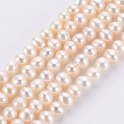 Natural Cultured Freshwater Pearl Beads Strands PEAR-R063-07A-1