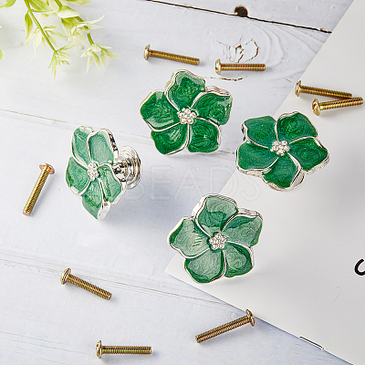 4Pcs Alloy Rhinestone Drawer Knobs AJEW-GF0007-43-1