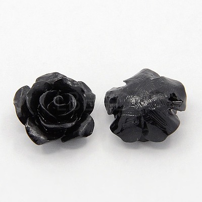 Synthetic Coral 3D Flower Rose Beads CORA-A005-14mm-01-1