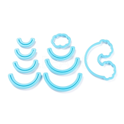 9Pcs Plastic Rainbow & Cloud Fondant Cutter Set DIY-K032-19-1