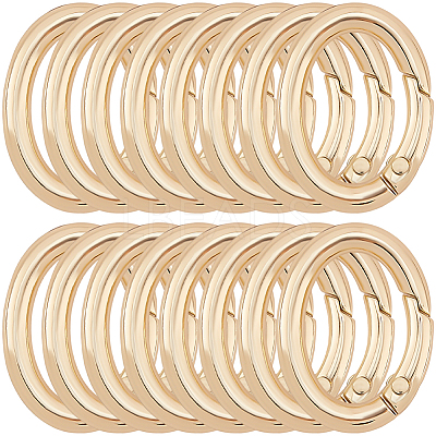 20Pcs Zinc Alloy Spring Gate Rings FIND-SP0004-30G-1