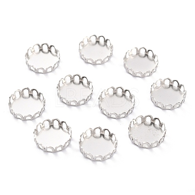 Non-Tarnish 304 Stainless Steel Cabochon Settings STAS-Y001-09G-P-1