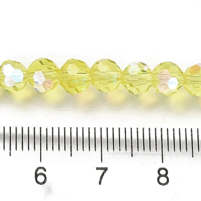 Electroplate Transparent Glass Beads Strands EGLA-A035-T6mm-L03-1