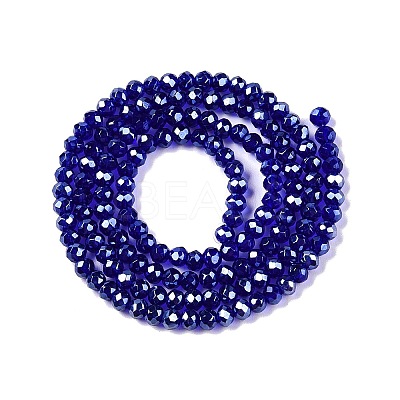 Electroplate Glass Beads Strands EGLA-A044-T2mm-A06-1