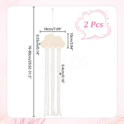 Cloud Wooden Hairpin Hair Clip Hanging Holder Storage Organizer WH-WG78846-01-1