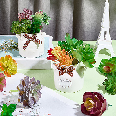PVC Artificial Succulent Plant AJEW-SP0004-35B-1