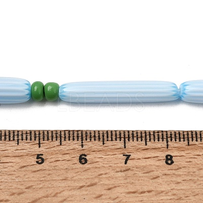 Handmade Lampwork Chevron Beads LAMP-Z019-01-01-1