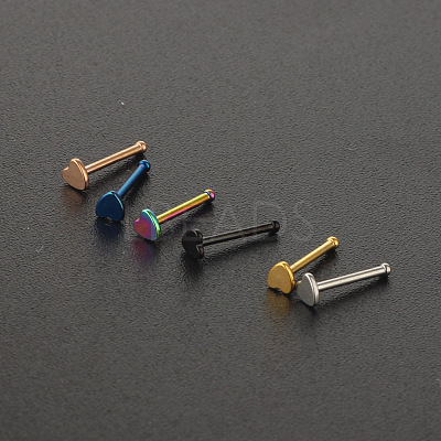 304 Stainless Steel Heart Nose Bone Rings WG0DFB7-01-1