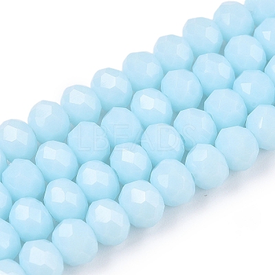 Opaque Solid Color Imitation Jade Glass Beads Strands EGLA-A044-P6mm-D06-1
