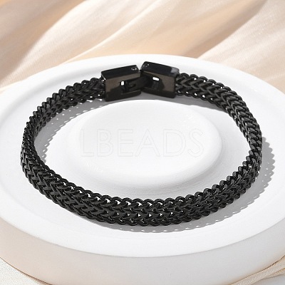304 Stainless Steel Wheat Chain Bracelets for Women Men STAS-N117-02EB-1