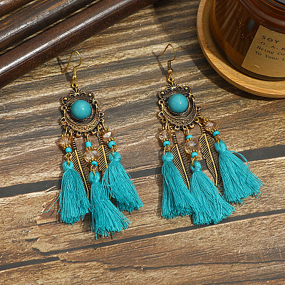 Alloy Round Chandelier Earrings FS-WGD7741-17-1