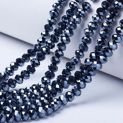 Electroplate Glass Beads Strands EGLA-A034-P10mm-A18-1